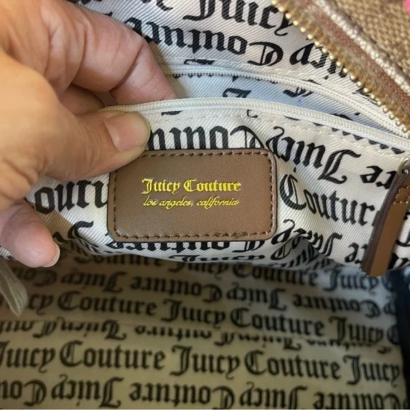 Vintage Y2K Juicy Couture Rose Print Petal Status If The Crown Fits Bowler Bag - Picture 10 of 10